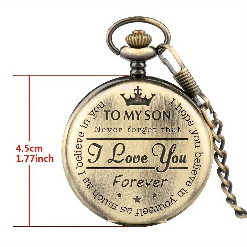 Engraved Vintage Pocket Watch - Image 3