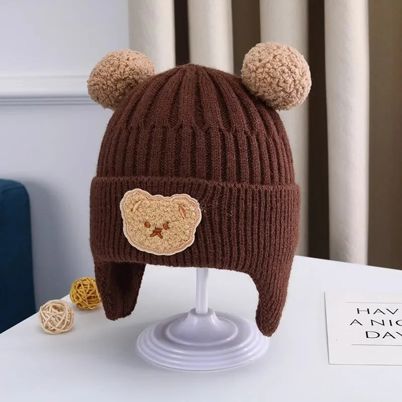 Baby Wool Hat Cute Bear - Image 10