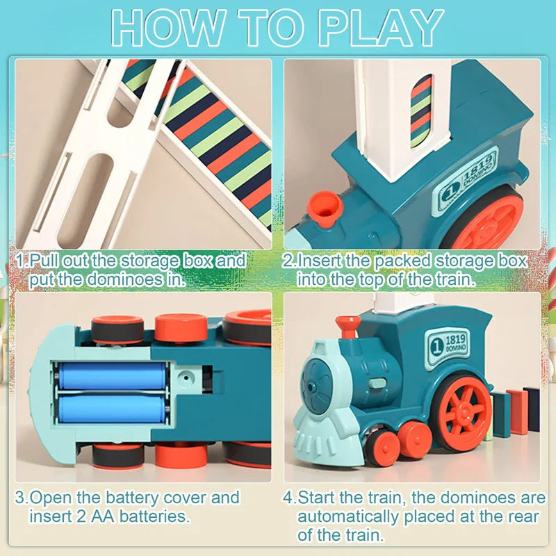 Kids Automatic Laying Domino Train - Image 5
