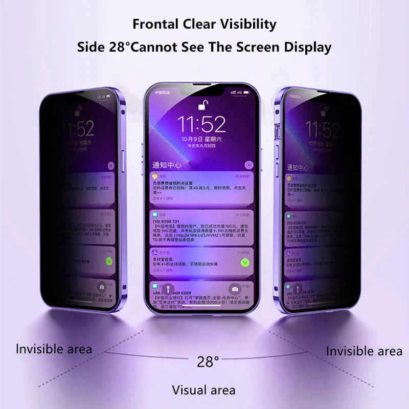 Double Sided Magnetic Glass Anti-Peep Mobile Case - Image 4