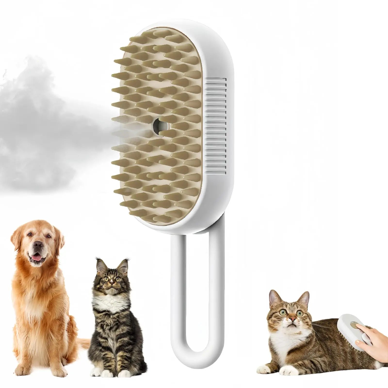 Steamy Pet Brush With Built-In Sprayer - Image 3