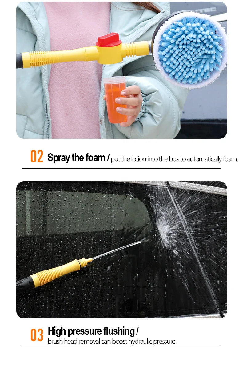 Multifunctional Car Rotary Wash Brush Kit - Image 11