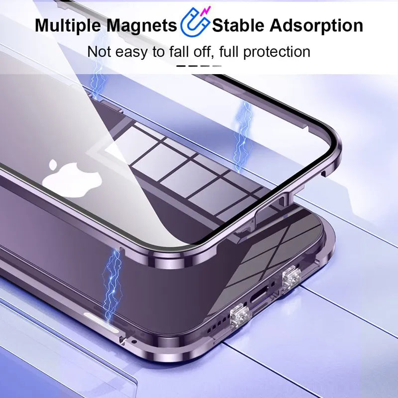Double Sided Magnetic Glass Anti-Peep Mobile Case - Image 7