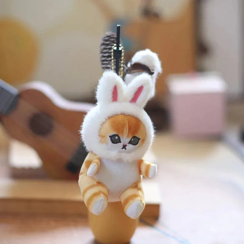Shark Cat Fried Shrimp Plush Toy Keychain - Image 13