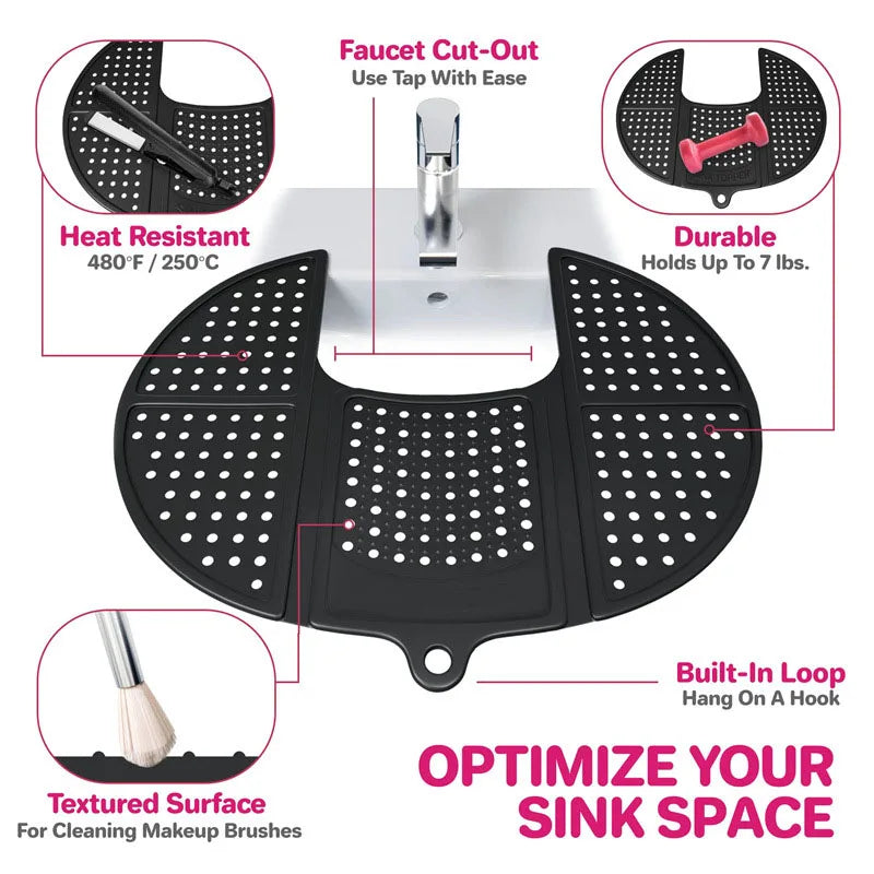Foldaway Makeup Brush Cleaning Sink Shield - Image 7