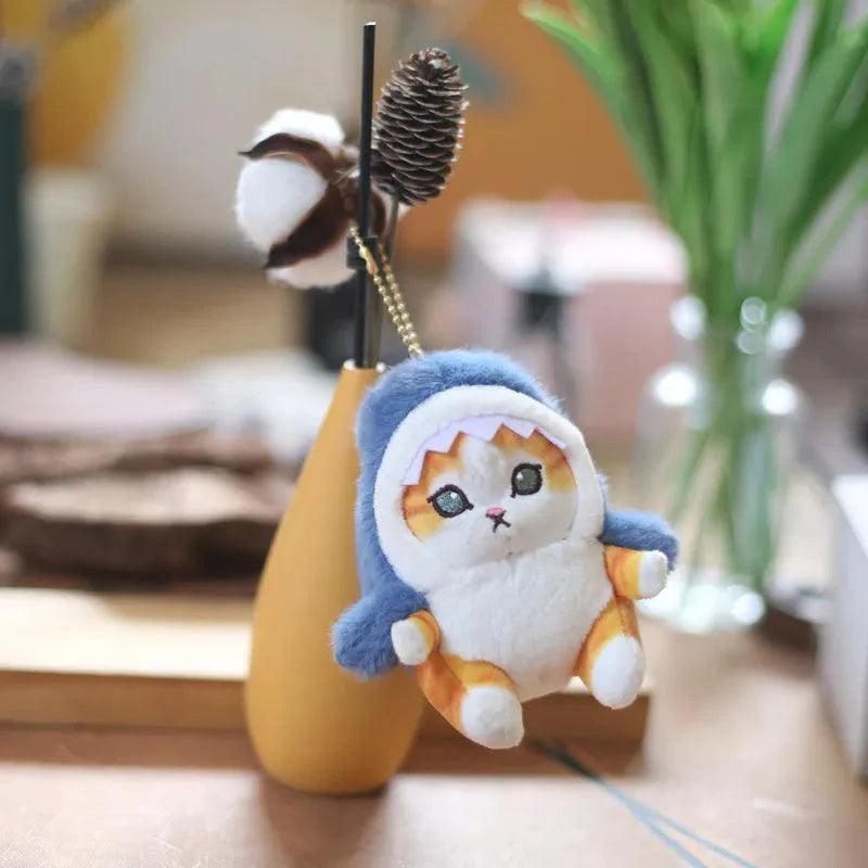 Shark Cat Fried Shrimp Plush Toy Keychain - Image 7