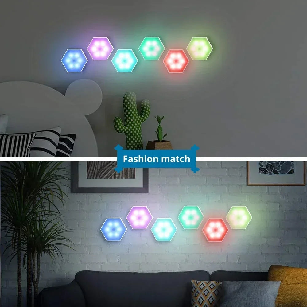 Touch Sensor Rgb Led Hexagon Lamp - Image 11