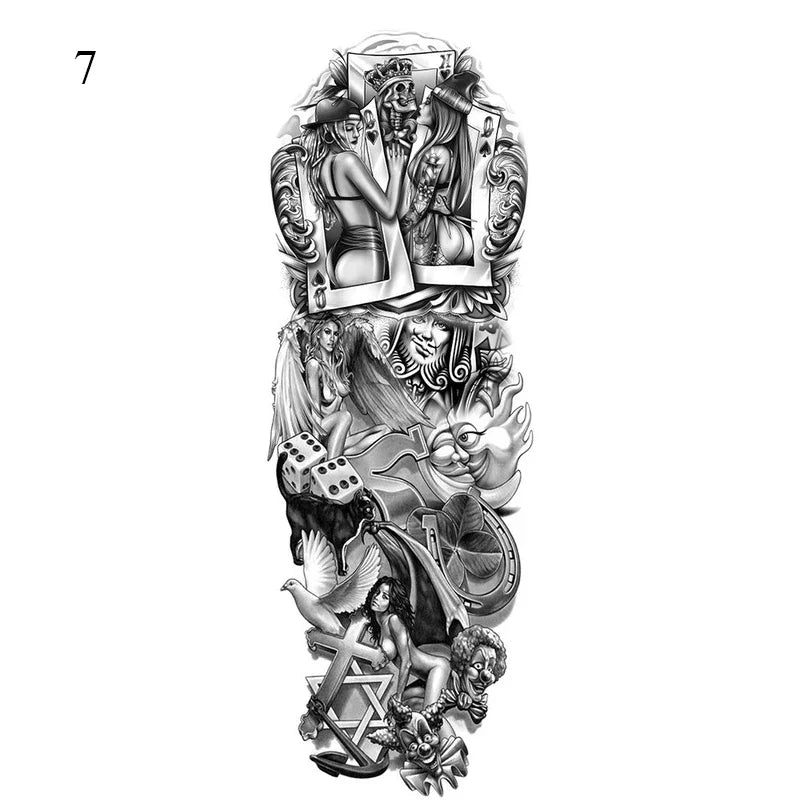 Full Arm Temporary Tattoos - Image 11
