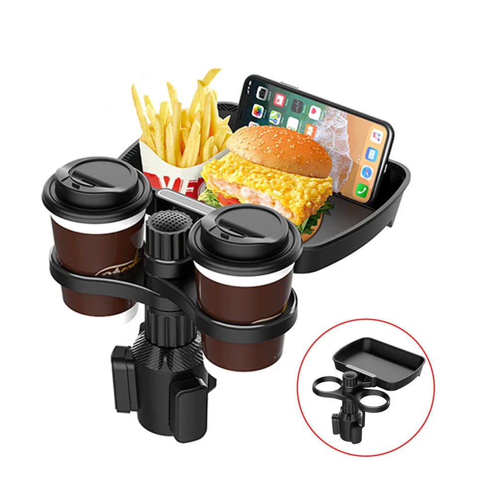 3 In 1 Adjustable Car Cup Tray With Phone Holder - Image 8