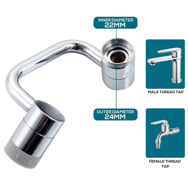 1080 Degree Rotating Faucet Extender - Dual Mode - Image 10