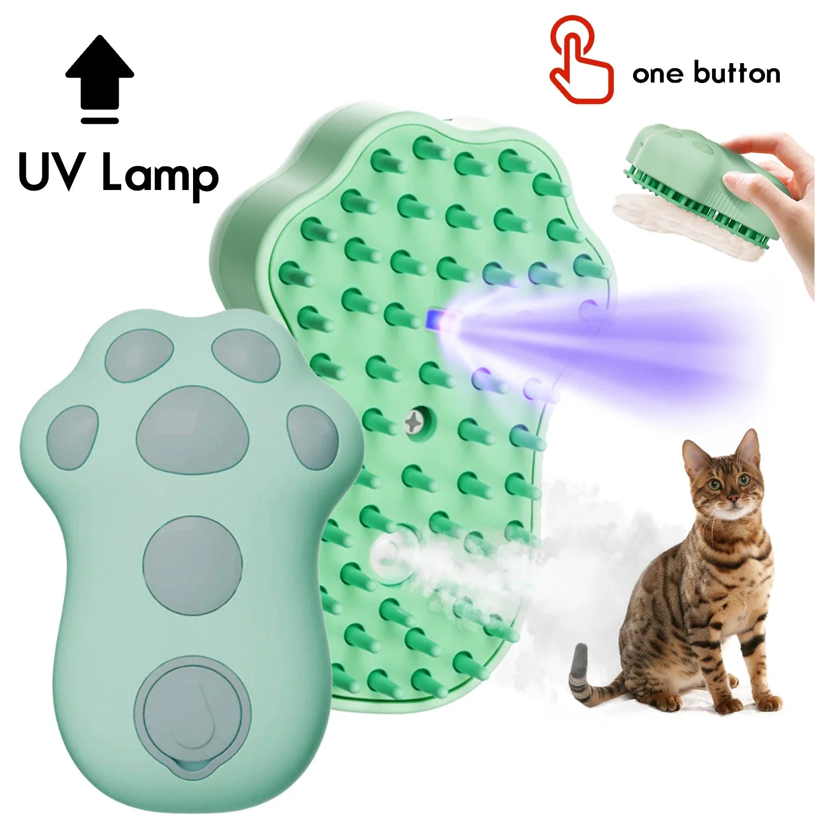 Steamy Pet Brush With Built-In Sprayer - Image 9
