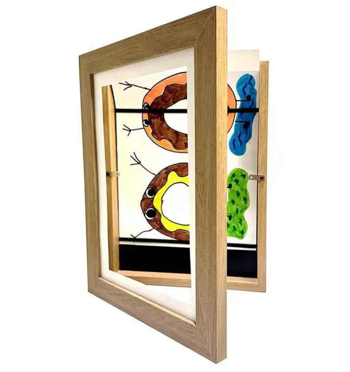 Magnetic Wooden Kids Easy Open Art Frame - Image 4