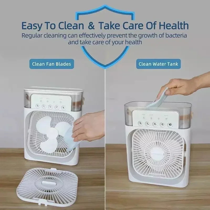 Portable 3-In-1 Fan Air Conditioner With Led Lights & Humidifier - Image 14