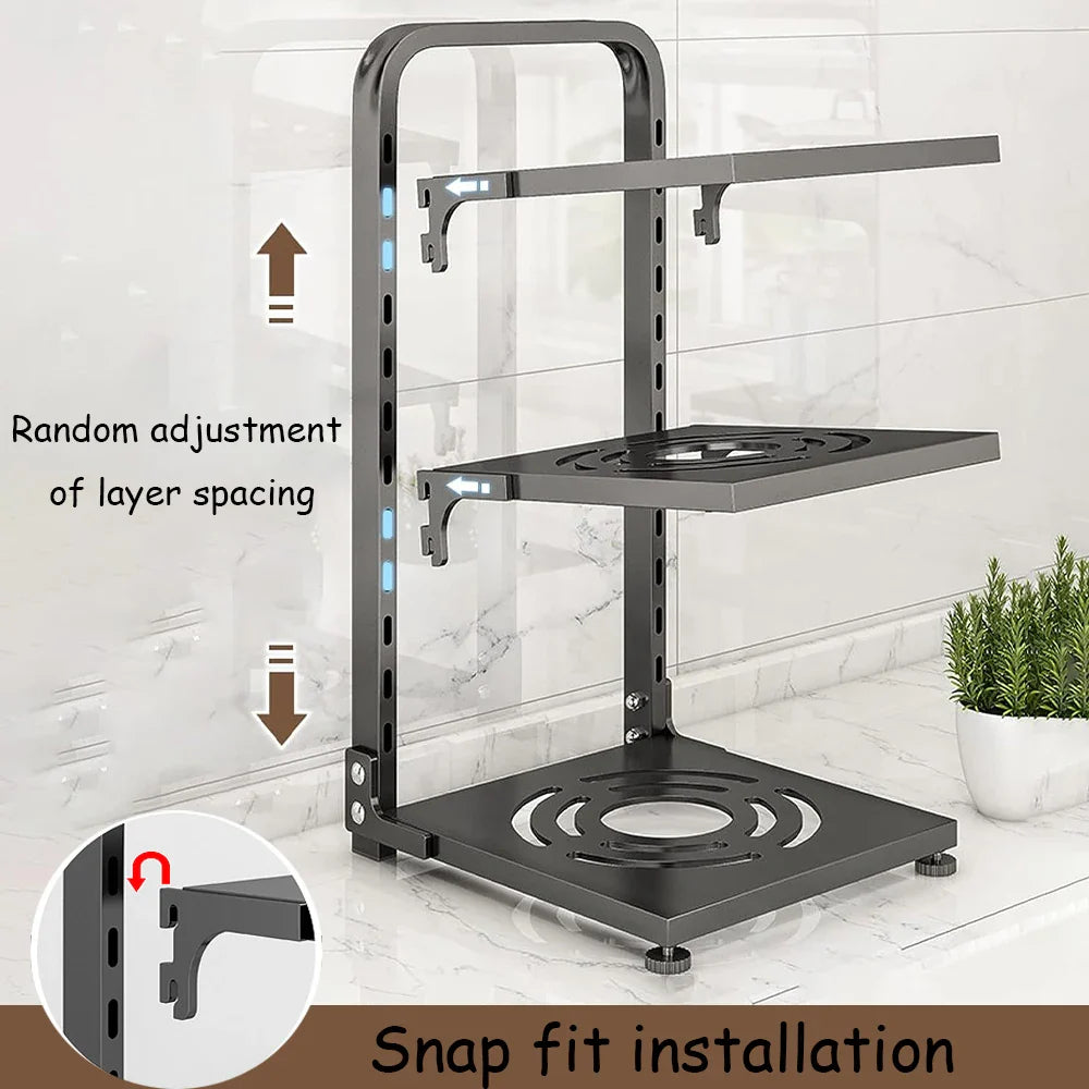 Adjustable Kitchen Pot Storage Rack - Image 5