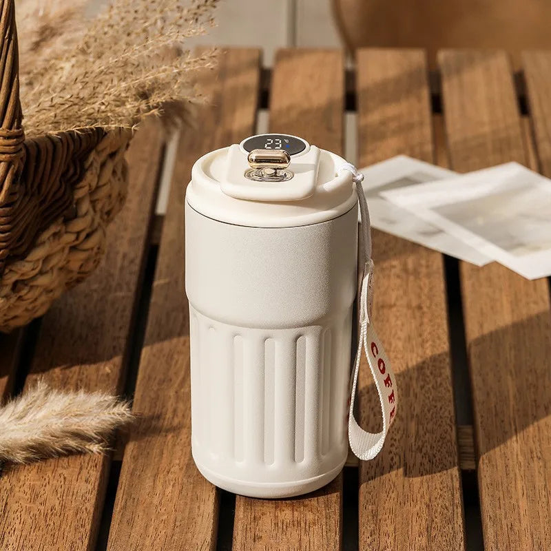 Smart Thermos Bottle With Led Temperature Display | Stainless Steel Vacuum Coffee Mug For Office & Travel - Image 4