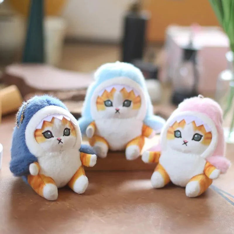 Shark Cat Fried Shrimp Plush Toy Keychain - Image 5