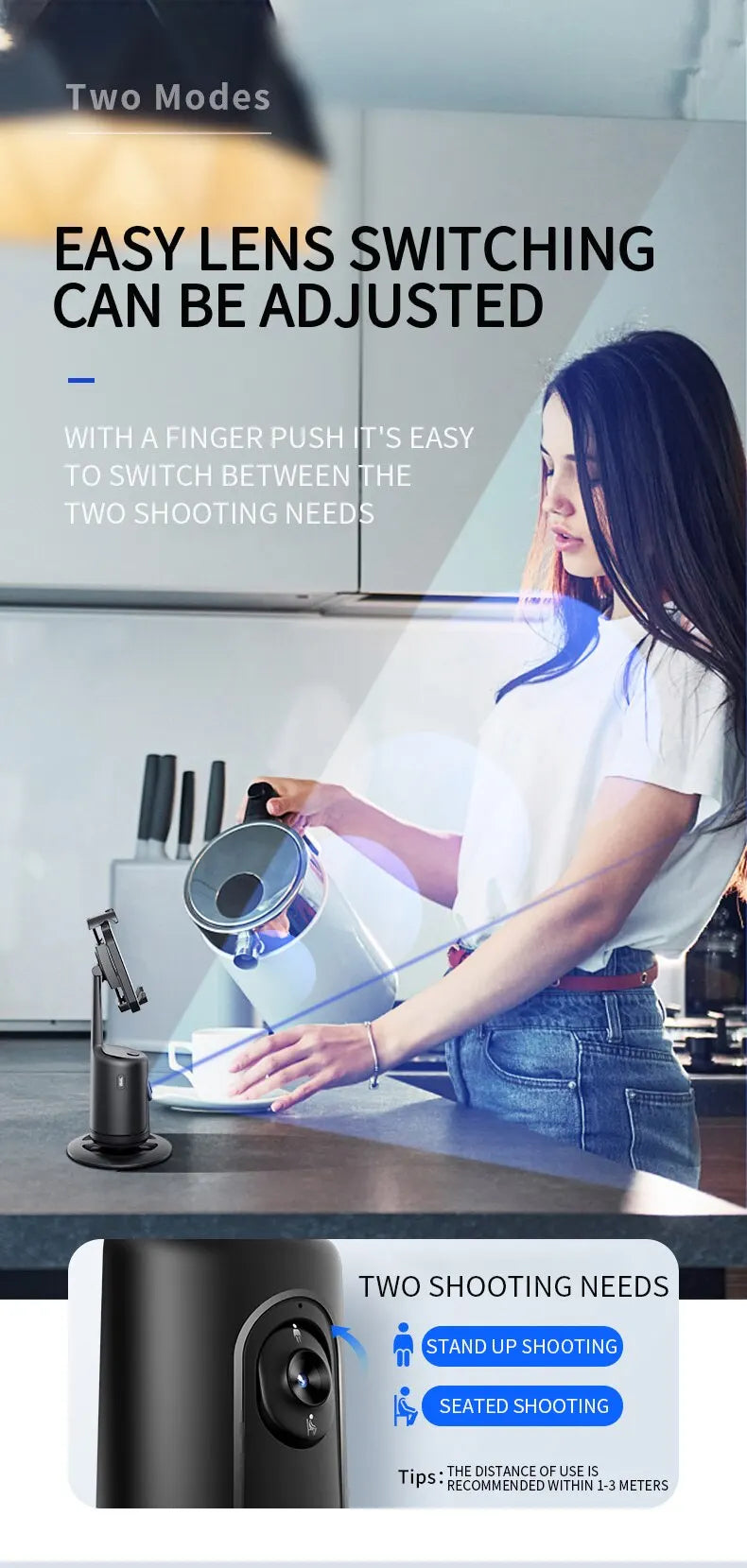 Smart Face Recognition Auto Tracking Phone Holder - Image 10