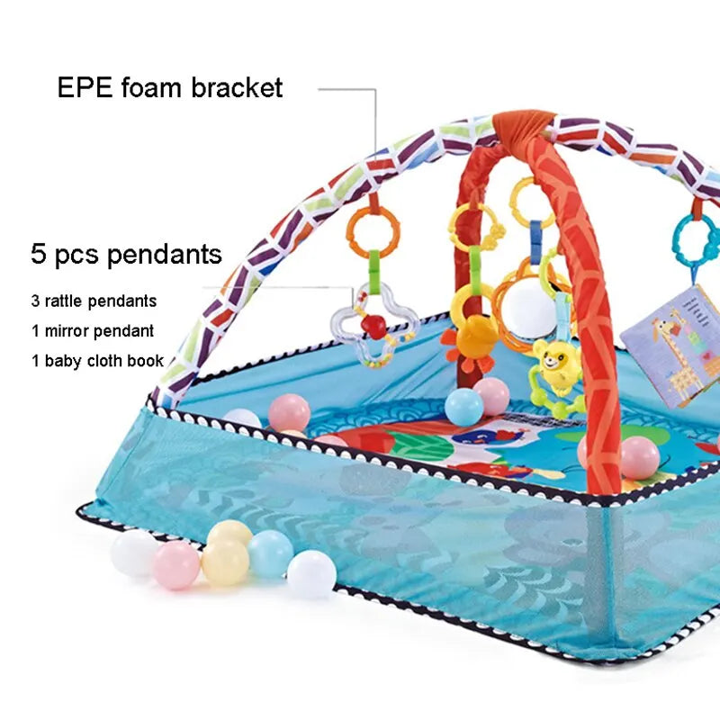 Baby Fitness Frame Crawling Play Mat Multifunction Fence Floor - Image 5