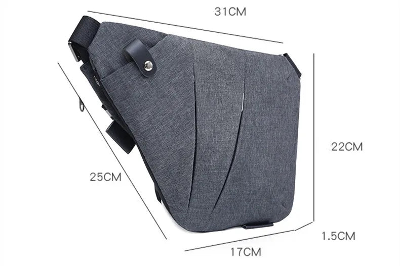 Anti-Theft Unisex Cross Body Bag - Image 15