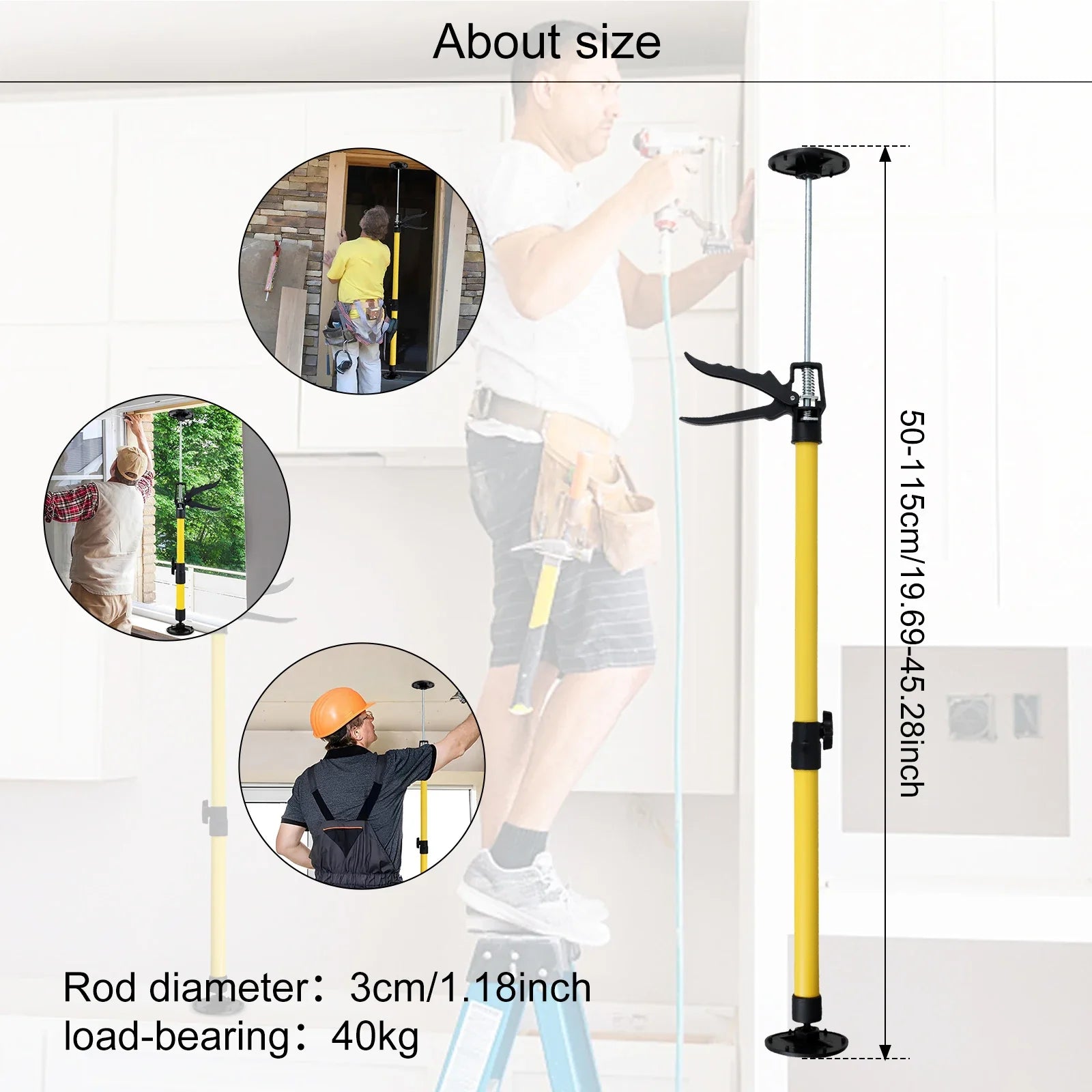 Wood Working Adjustable Non-Slip Telescopic Support - Image 4