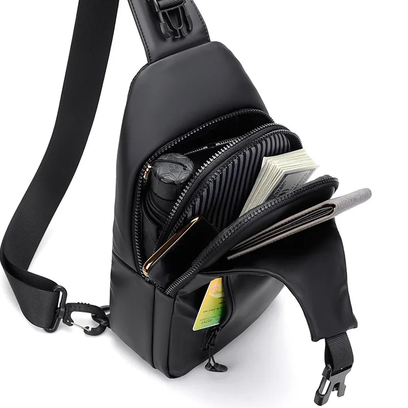 Waterproof Chest Bag With Usb Charging Interface - Image 5