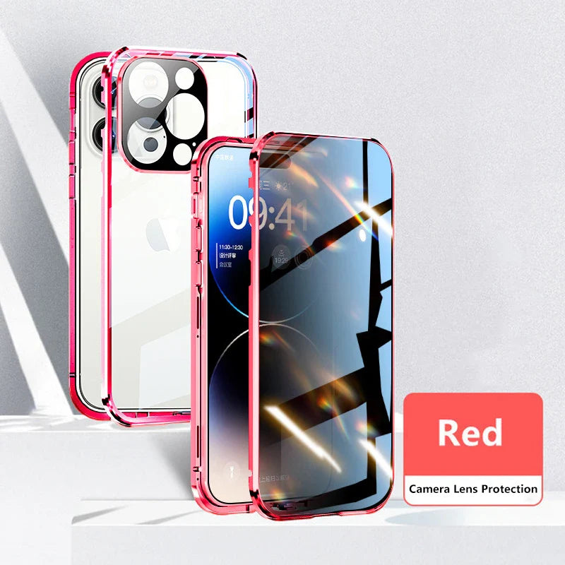 Double Sided Magnetic Glass Anti-Peep Mobile Case - Image 18