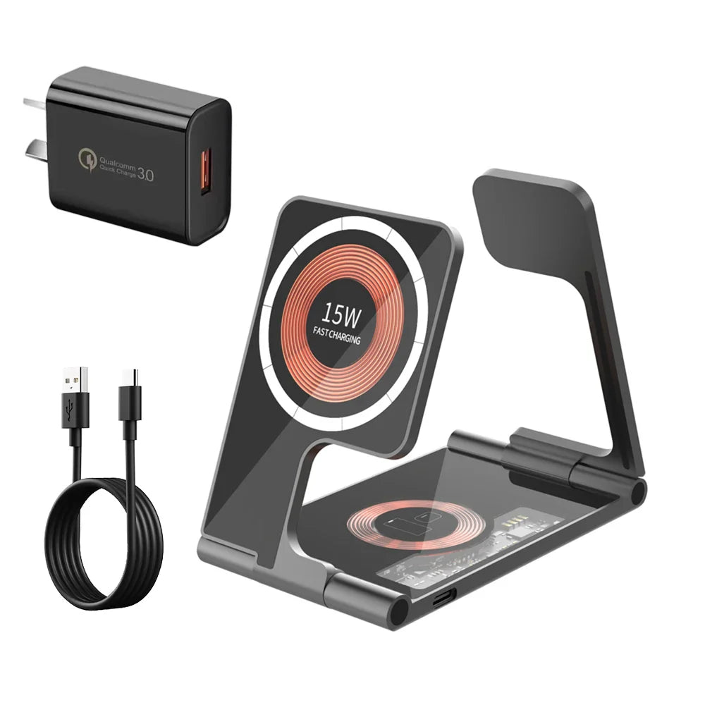 3 In 1 Foldable Magsafe Wireless Charger - Image 4