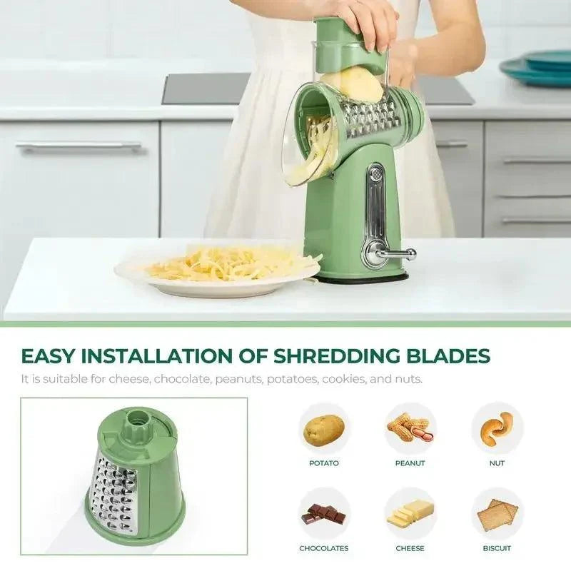 5 In 1 Rotary Gourmet Cheese Grater - Image 9