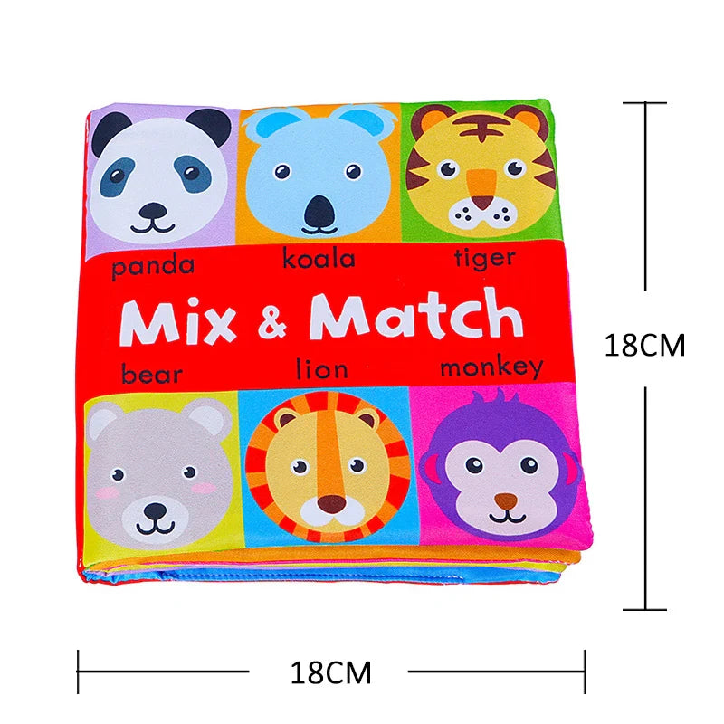Montessori Baby Cloth Book Black And White Books Newborn - Image 33