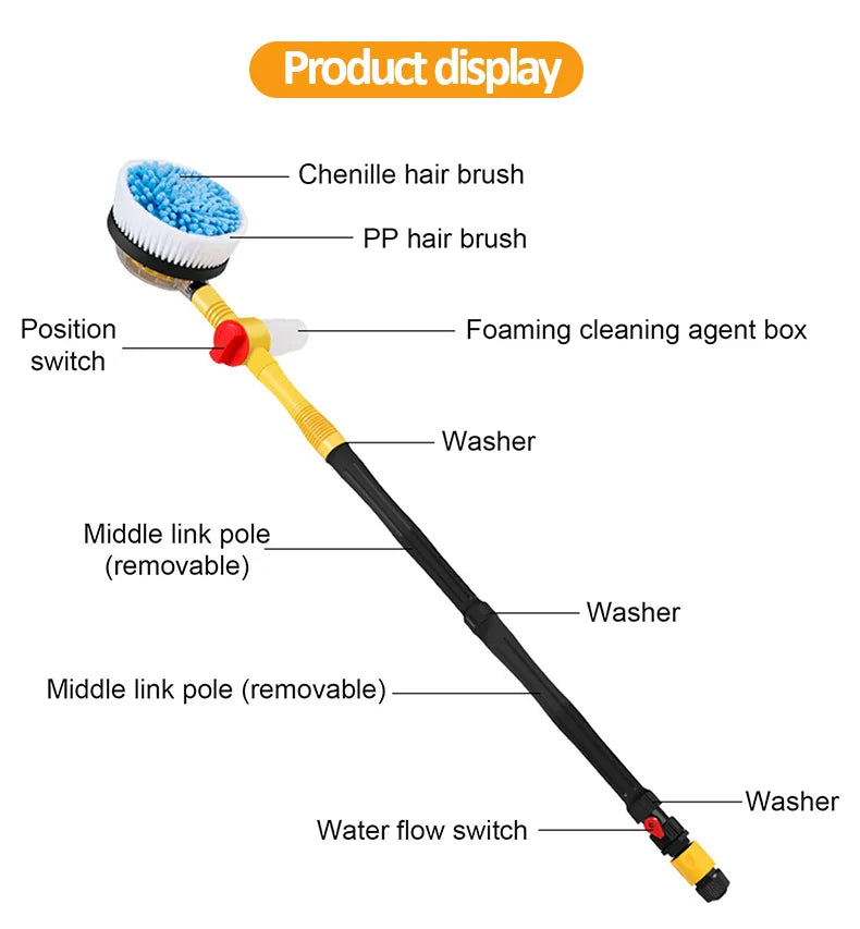 Multifunctional Car Rotary Wash Brush Kit - Image 13