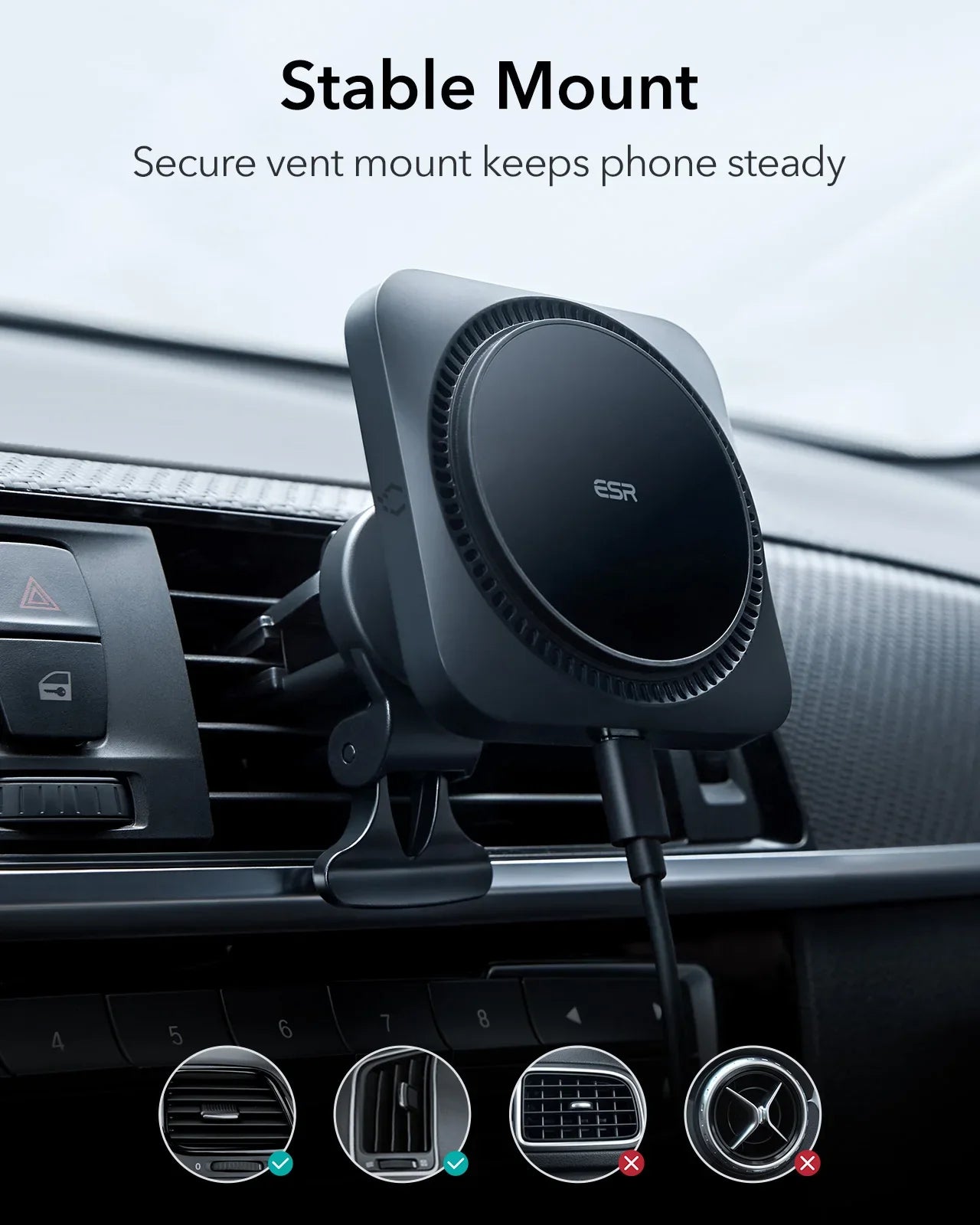 Car Air Vent Magsafe Wireless Mobile Charger - Image 11