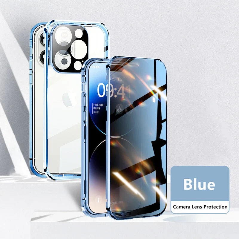 Double Sided Magnetic Glass Anti-Peep Mobile Case - Image 16