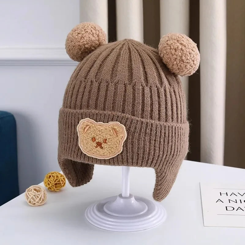 Baby Wool Hat Cute Bear - Image 4