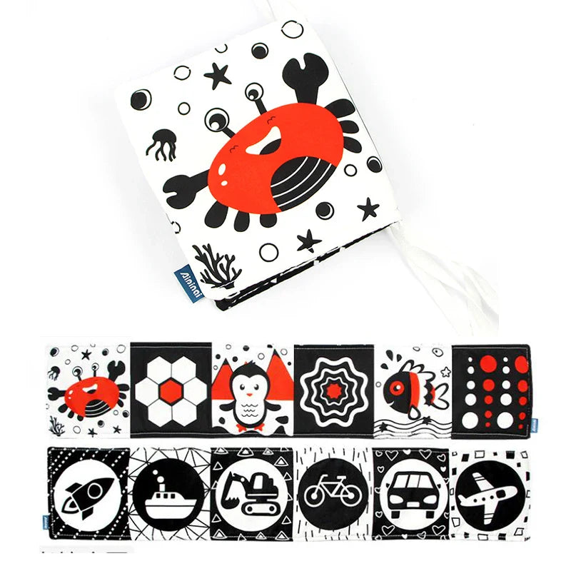 Montessori Baby Cloth Book Black And White Books Newborn - Image 28