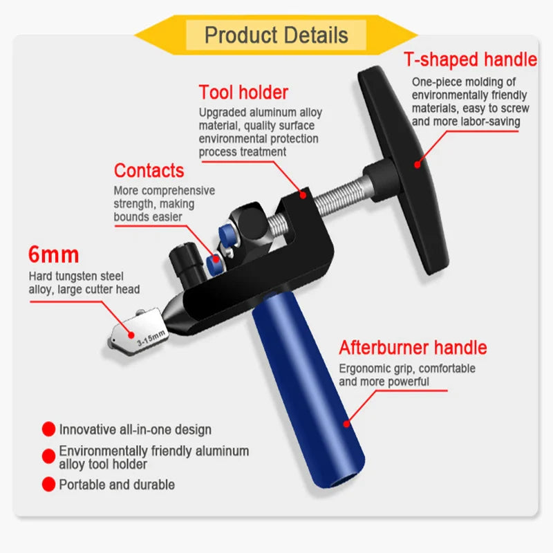 2 In 1 Glass Tile Cutter With Breaking Pliers - Image 8