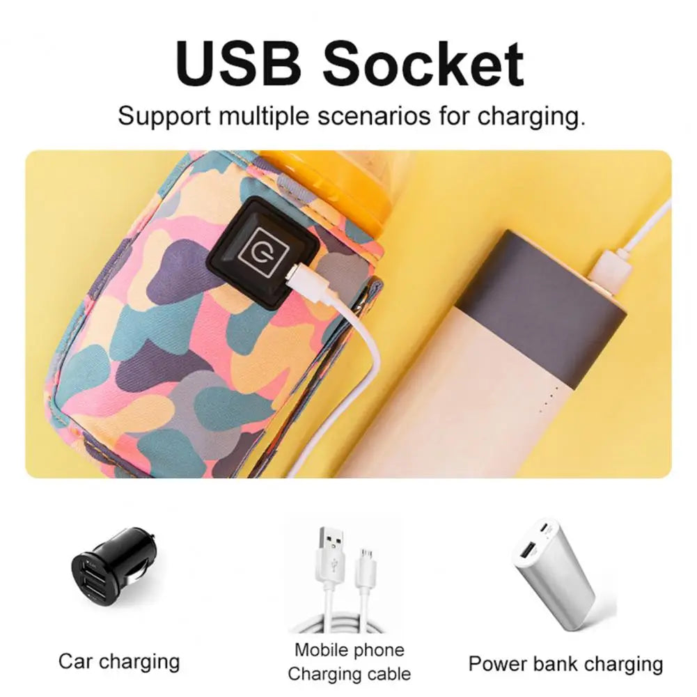 Usb Milk Water Warmer Travel Stroller Insulated Bag Baby Nursing Bottle - Image 7