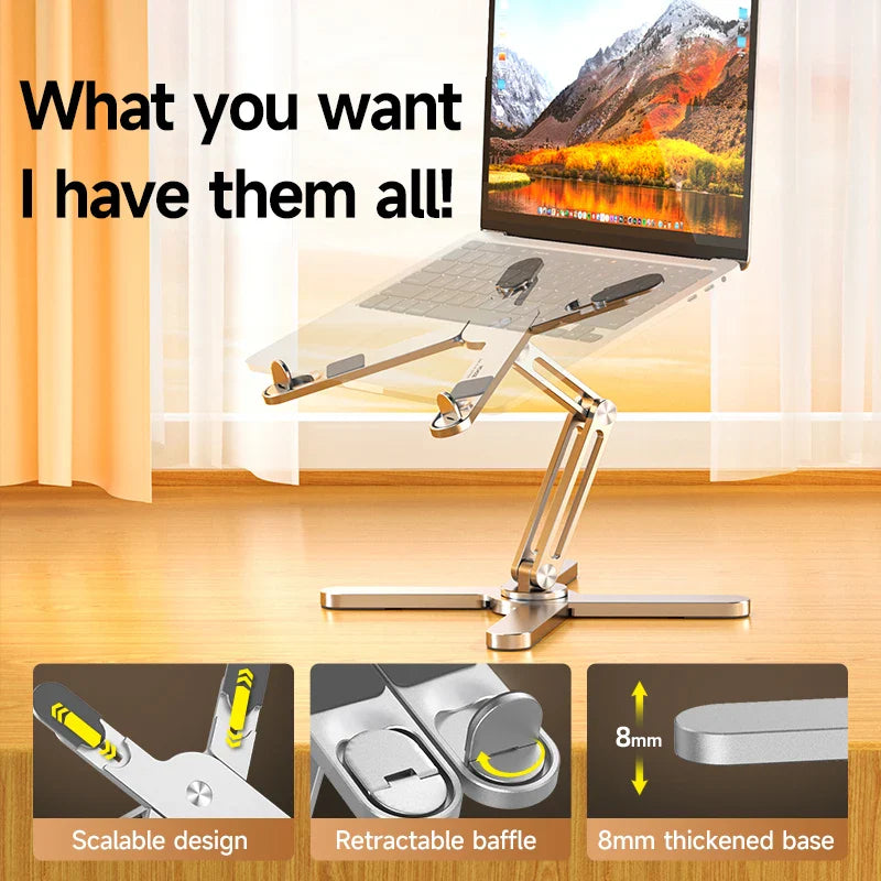 Aluminum Heat Dissipation Rotatable Laptop Stand - Image 5