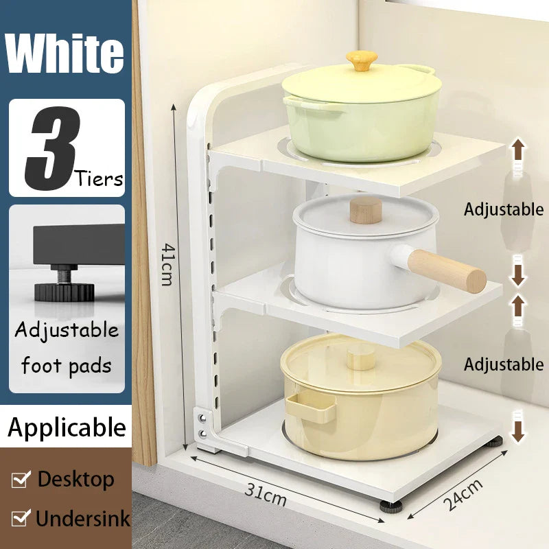Adjustable Kitchen Pot Storage Rack - Image 8