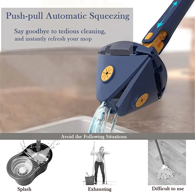 Multifunctional Triangle Self-Draining Lazy Mop - Image 12