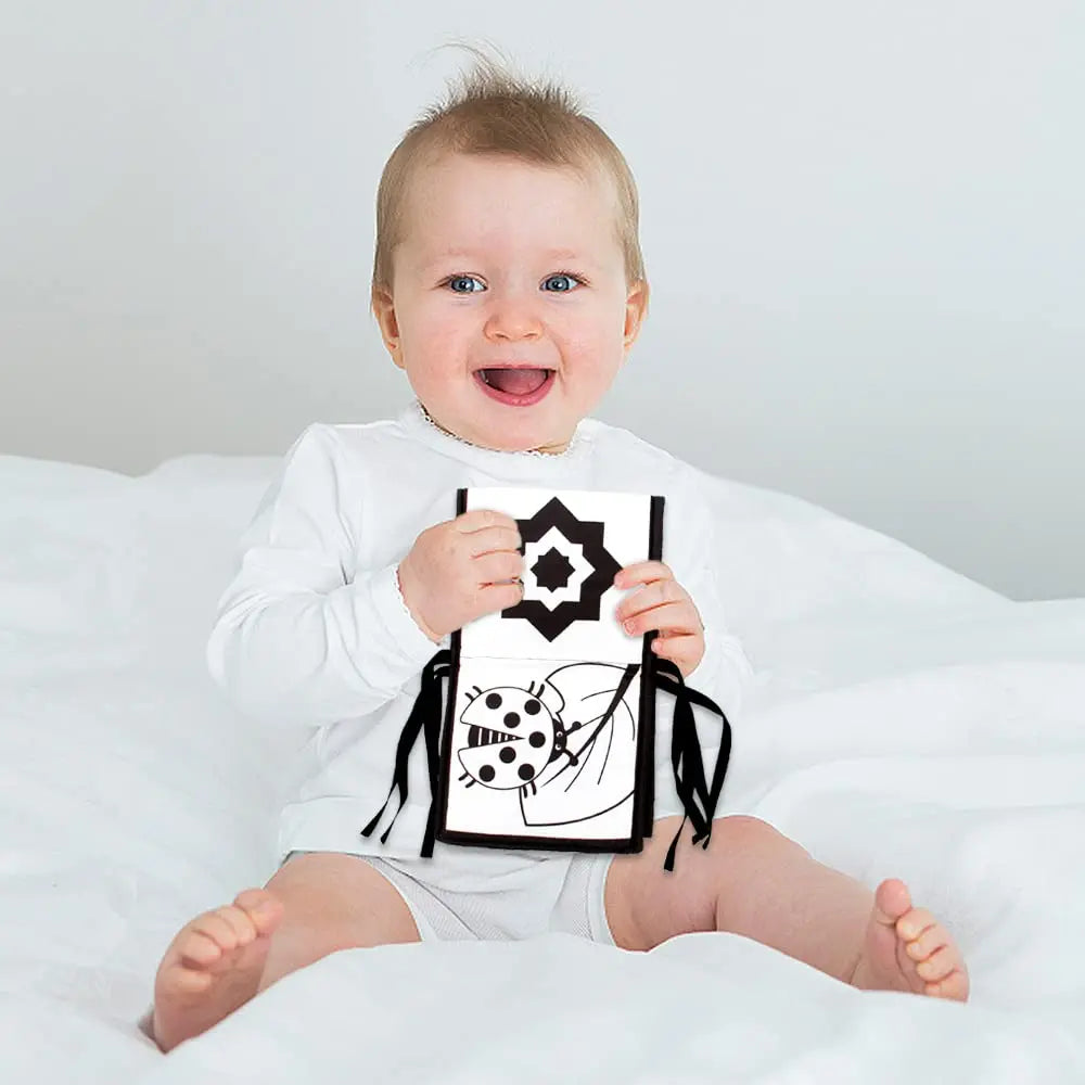 Montessori Baby Cloth Book Black And White Books Newborn - Image 9
