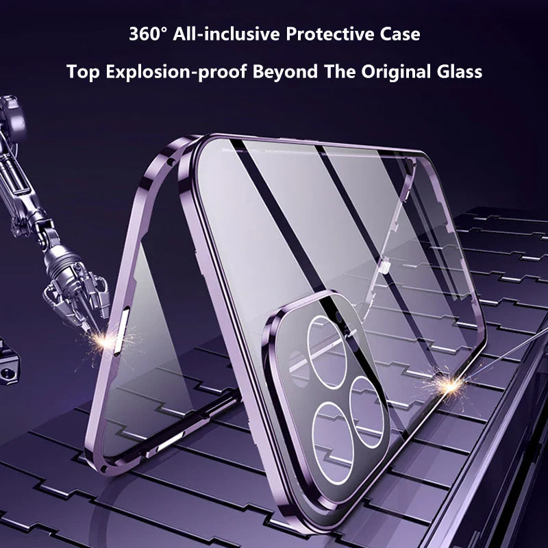 Double Sided Magnetic Glass Anti-Peep Mobile Case - Image 15