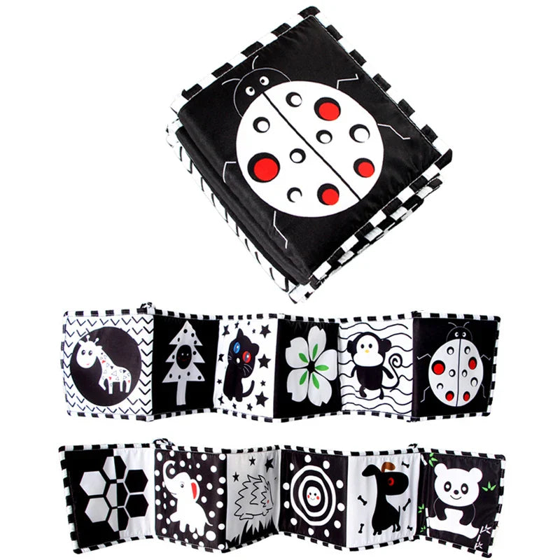 Montessori Baby Cloth Book Black And White Books Newborn - Image 23