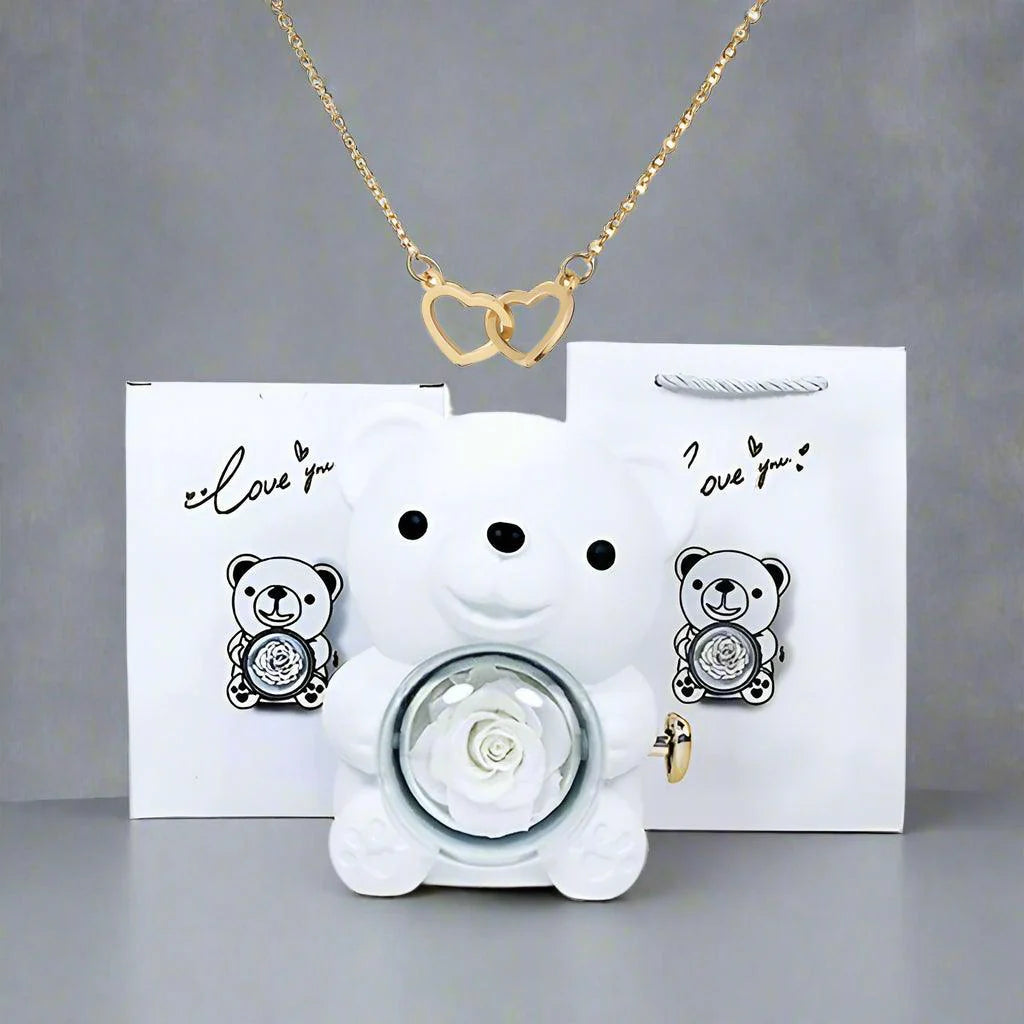 Valentine'S Day Rose Bear Necklace - Image 5