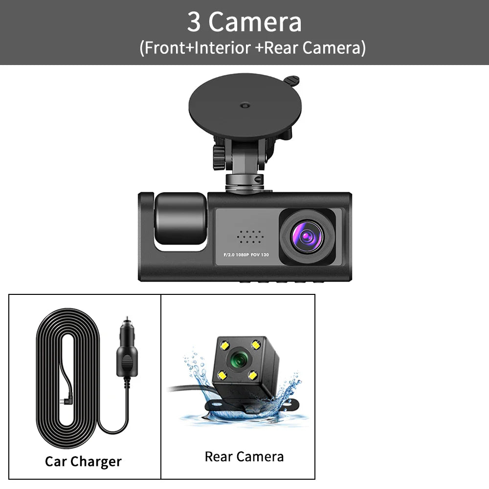Three Channel Car Hd Dashcam - Image 5