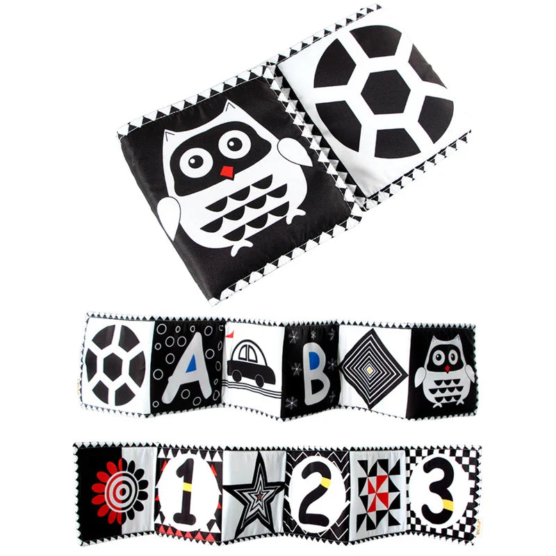 Montessori Baby Cloth Book Black And White Books Newborn - Image 22