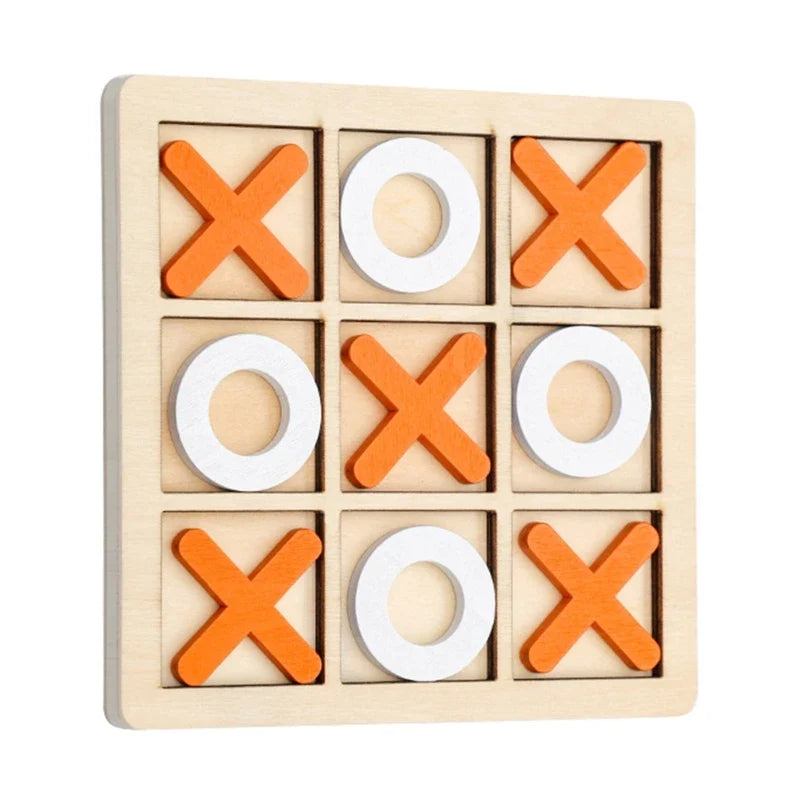 Educational Wooden Noughts And Crosses Game: Fun Parent-Child Puzzle Toy - Image 4