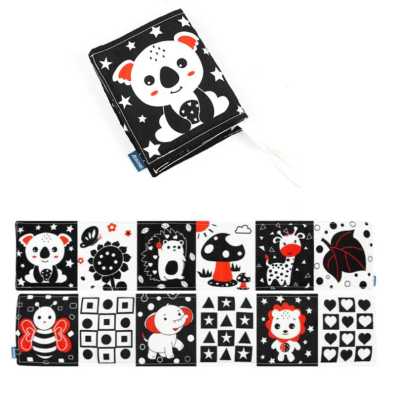 Montessori Baby Cloth Book Black And White Books Newborn - Image 29