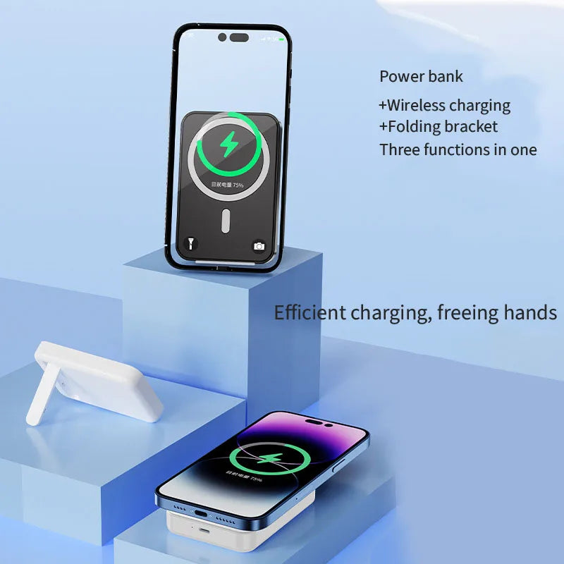 Magnetic Wireless Power Bank With Kickstand - Image 4
