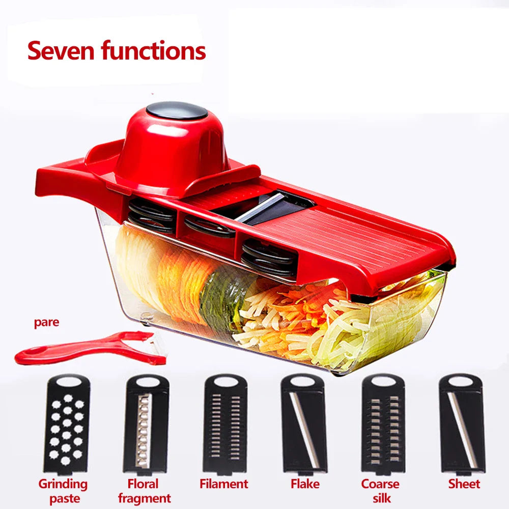 7 In 1 Eco-Friendly Steel Blade Vegetable Cutter - Image 4