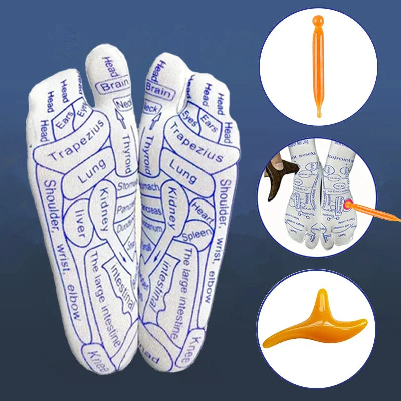 Acupressure Reflexology Socks With Massage Stick - Image 8